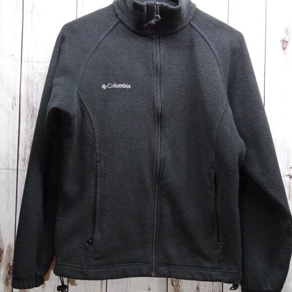 WOMANS BLACK fleece Columbia jacket size S small - Picture 1 of 5